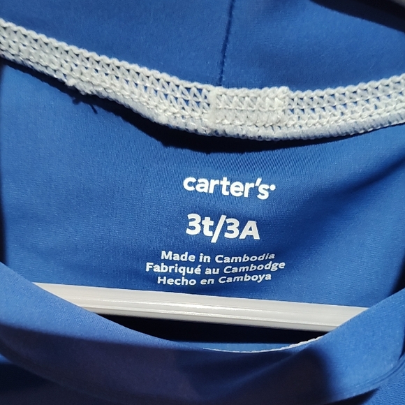 Carter's Blue Rashguard with Fish Design - Picture 2 of 2